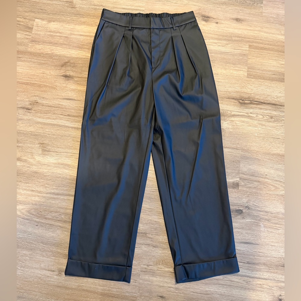 XL Zenana vegan leather Pleated Pants